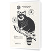 Vintage Raccoon Shooting Target 5 x 7 Greeting Card