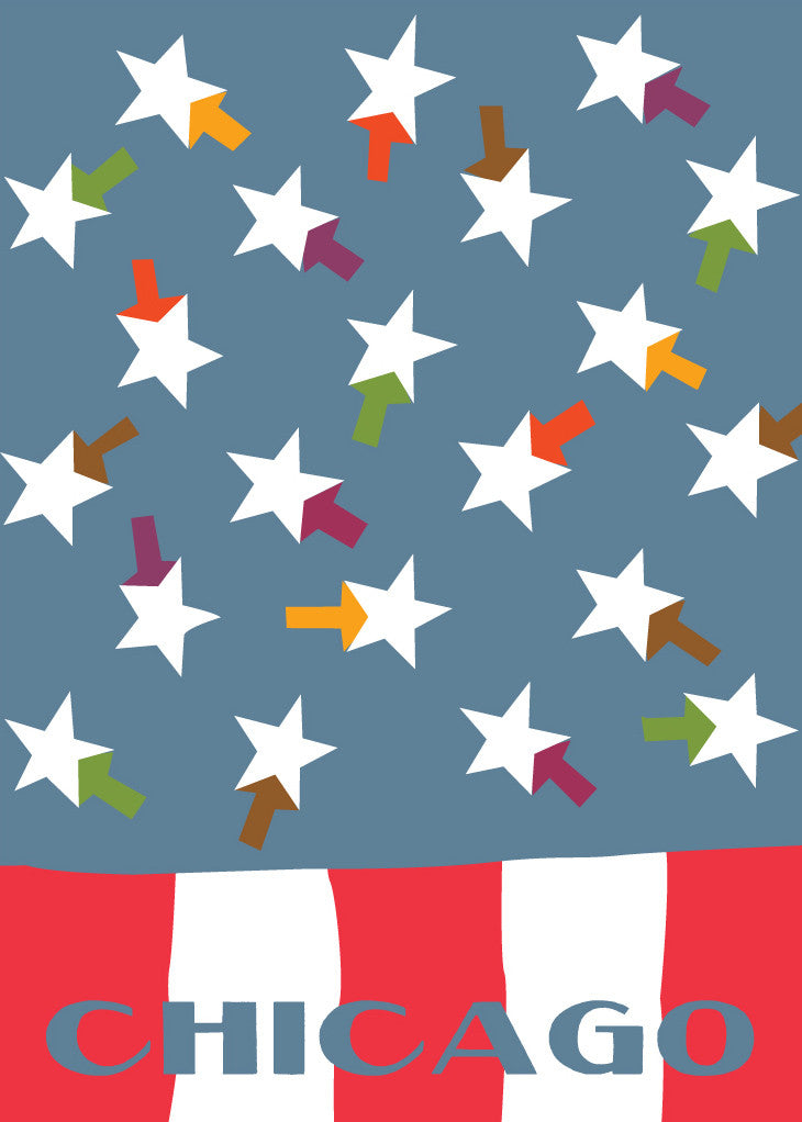 Chicago Summer Flag Magnet