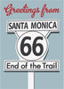 Greetings From RTE 66 Santa Monica End of Trail Magnet