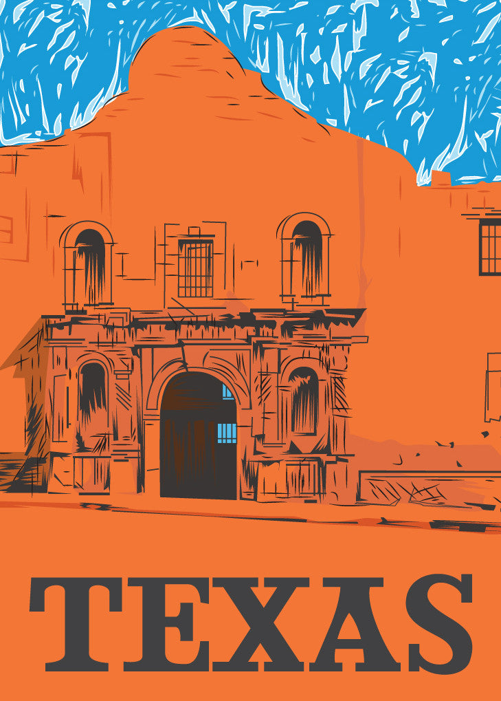 Discover Texas Alamo Poster Magnet