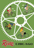 Ride Chicago Bike Wheel Print Magnet