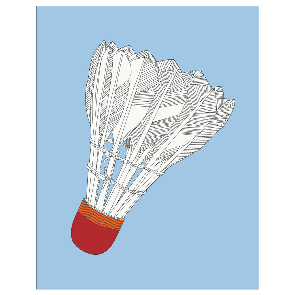 Badminton Shuttlecock Magnet & Greeting Card