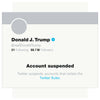 Donald J. Trump Twitter Account Suspended Magnet & Greeting Card