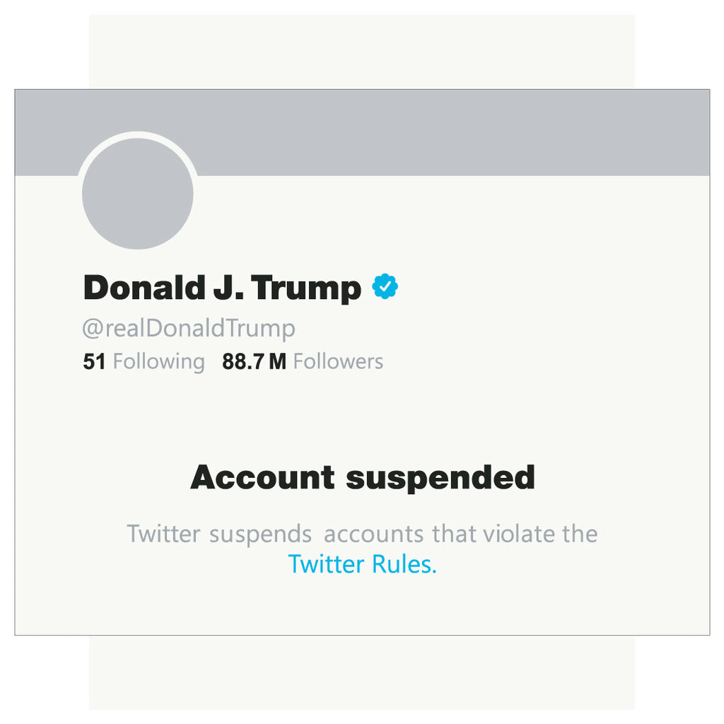 Donald J. Trump Twitter Account Suspended Magnet & Greeting Card
