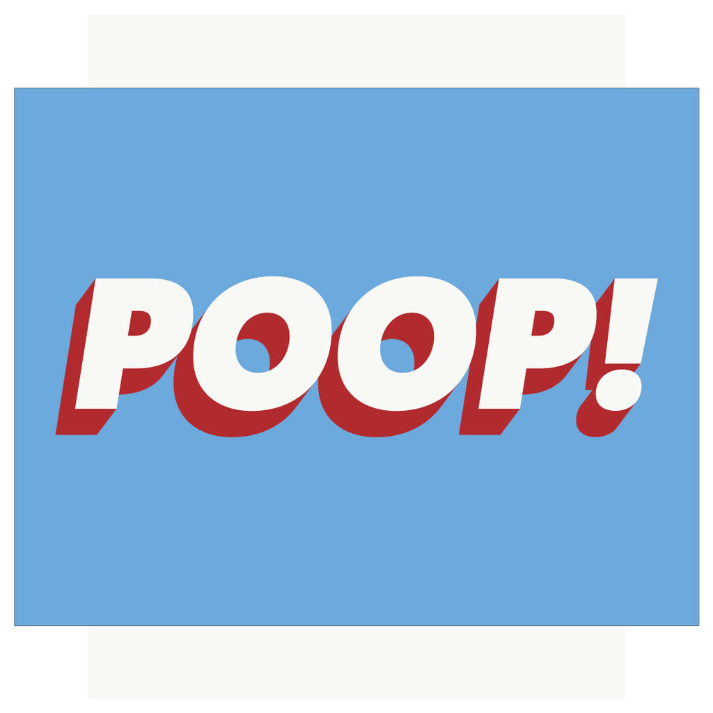 Poop! Modern Art Print Magnet & Greeting Card