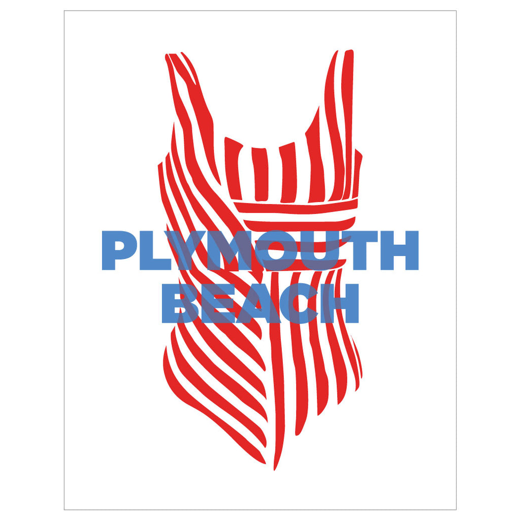 Plymouth Beach, Plymouth MA Magnet & Greeting Card