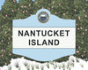 Nantucket Island Classic Sign and Rosa Rugosa Beach Rose Magnet