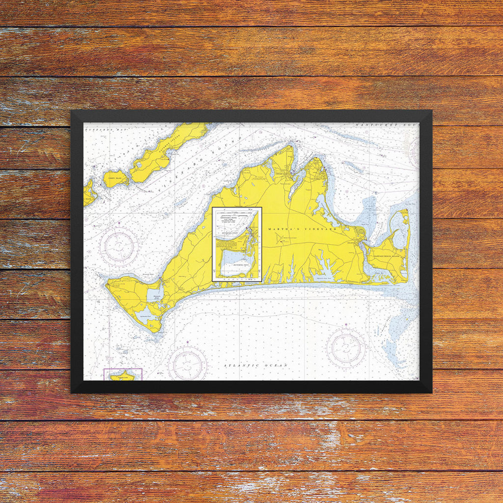 Martha's Vineyard Nautical Chart 11 x 14 Print