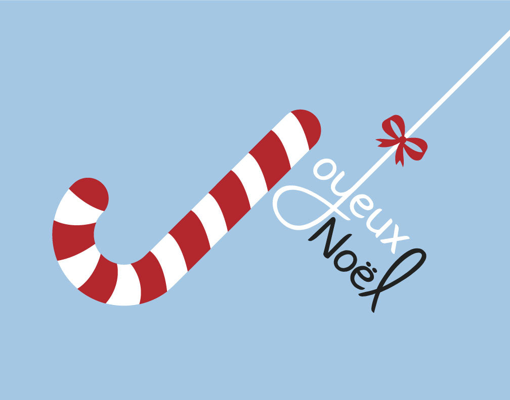 Joyeux Noel Candy Cane Magnet