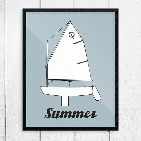 Summer Opti Sailboat Print