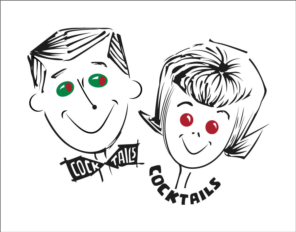 Cocktail Couple Magnet