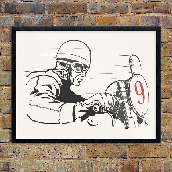 Motorcycle Man 11 x 14 Print