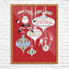 Santa Ornament Greetings 11 x 14 Print