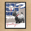 Schnauzer Holiday Greetings Print