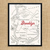 Vintage Brooklyn New York Map