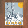Explore Snowy Skier 11 x 14 Print