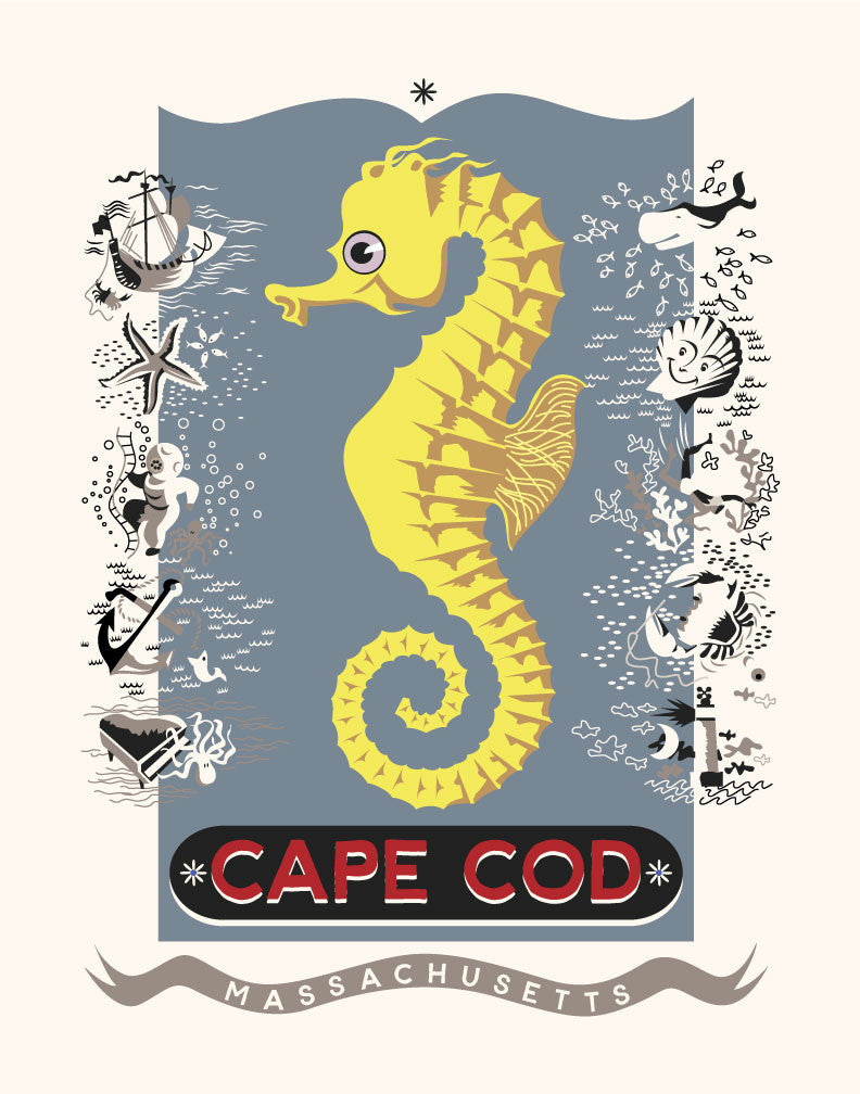 Cape Cod Seahorse Magnet