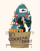 It's Cocktail Time! Mid-Century Bartender Magnet