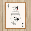 Cats Playing Ping Pong 11 x 14 Print
