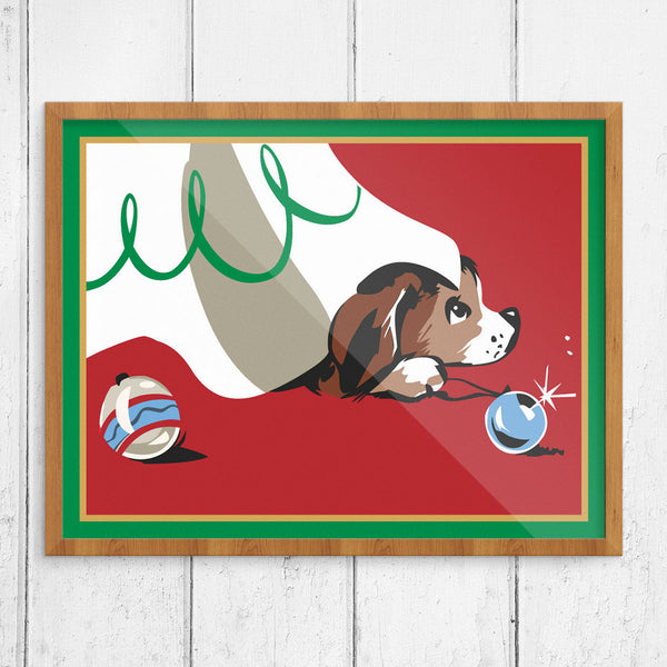 Christmas Puppy 11 x 14 Print
