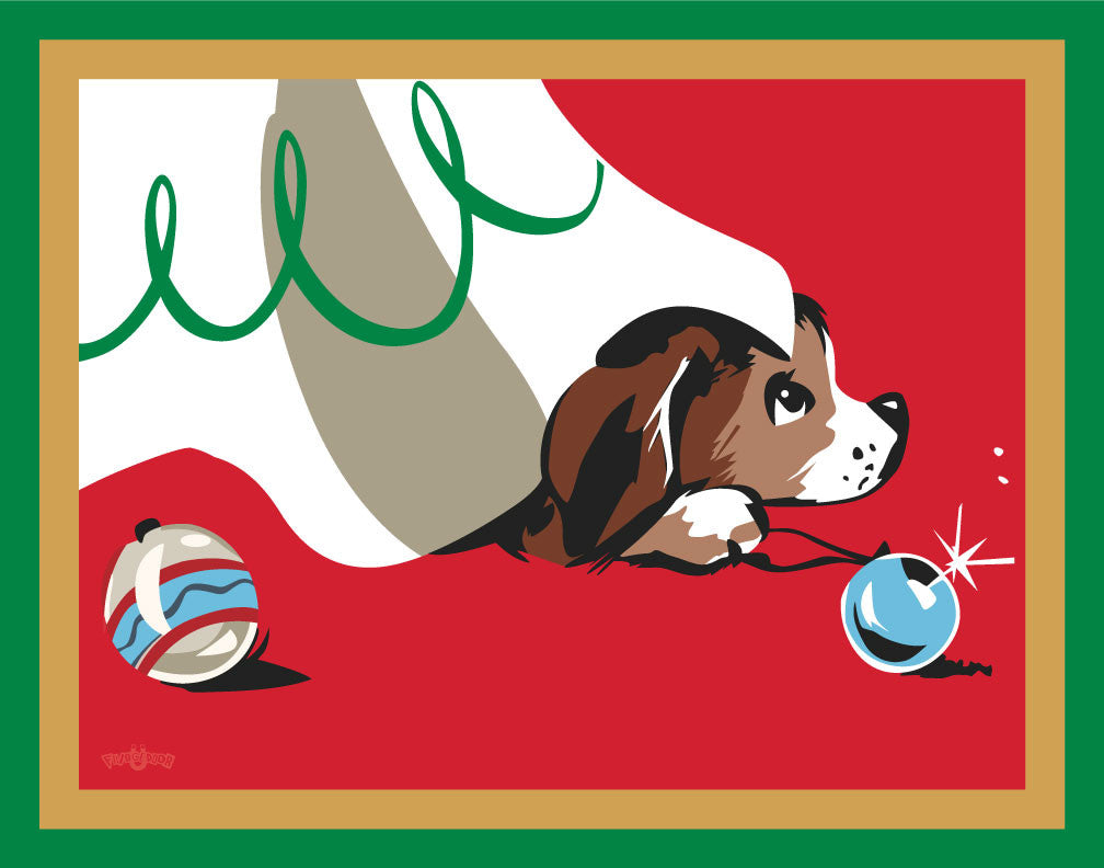 Christmas Puppy Magnet