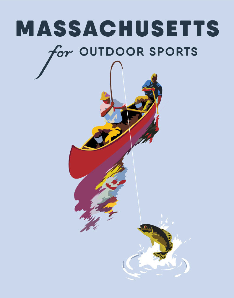 Massachusetts For Outdoor Sports Magnet