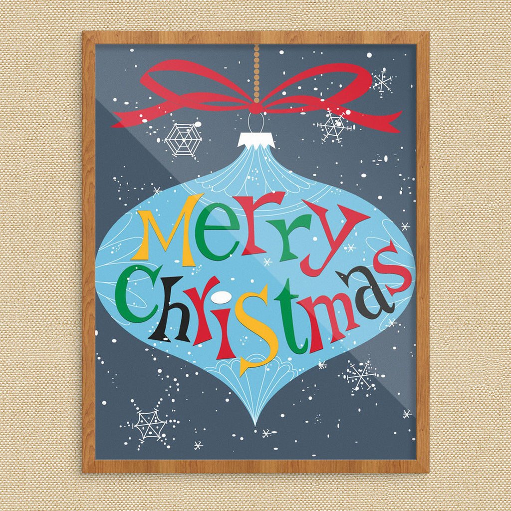 Merry Christmas Ornament 11 x 14 Print