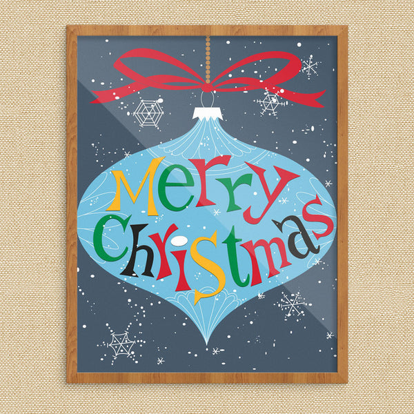 Merry Christmas Ornament 11 x 14 Print