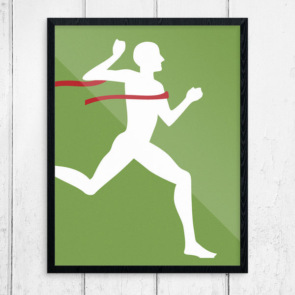 Runner Breaking the Tape 11 x 14 Print