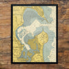 Scituate Harbor Nautical Chart 11 x 14 Print