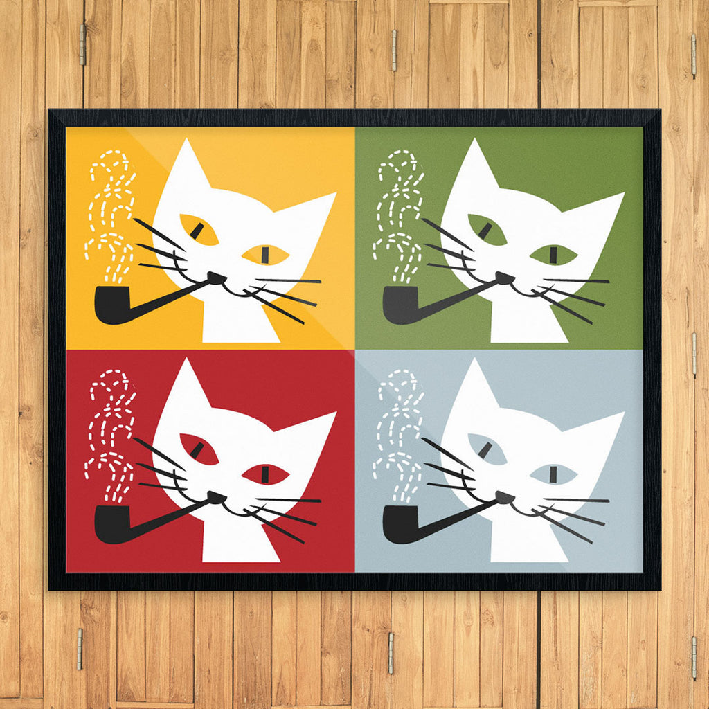 Pipe Smoking Cats 11 x 14 Print