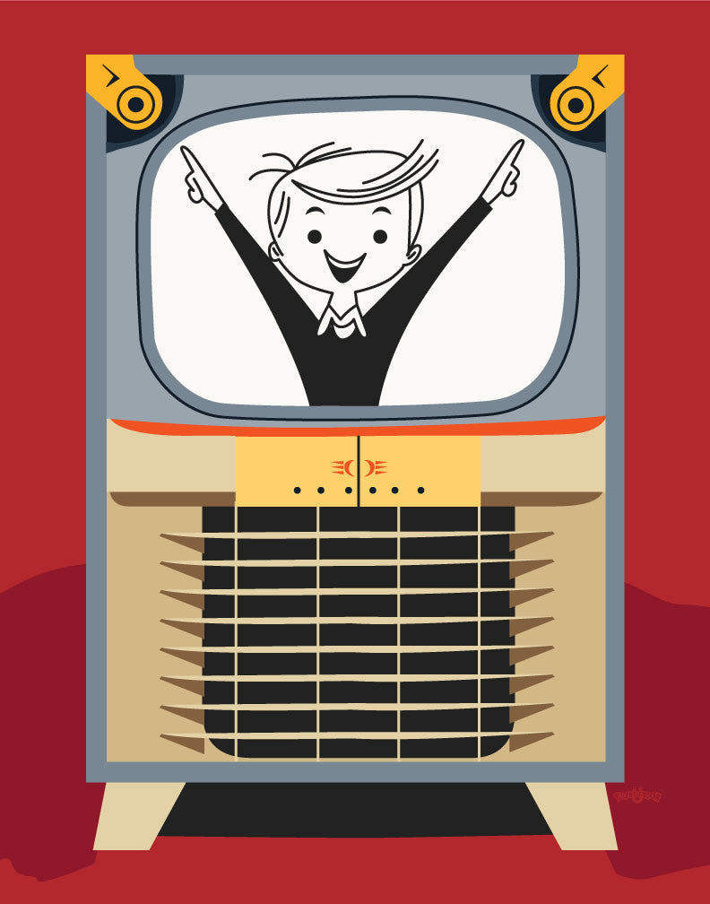 Happy TV Boy Magnet