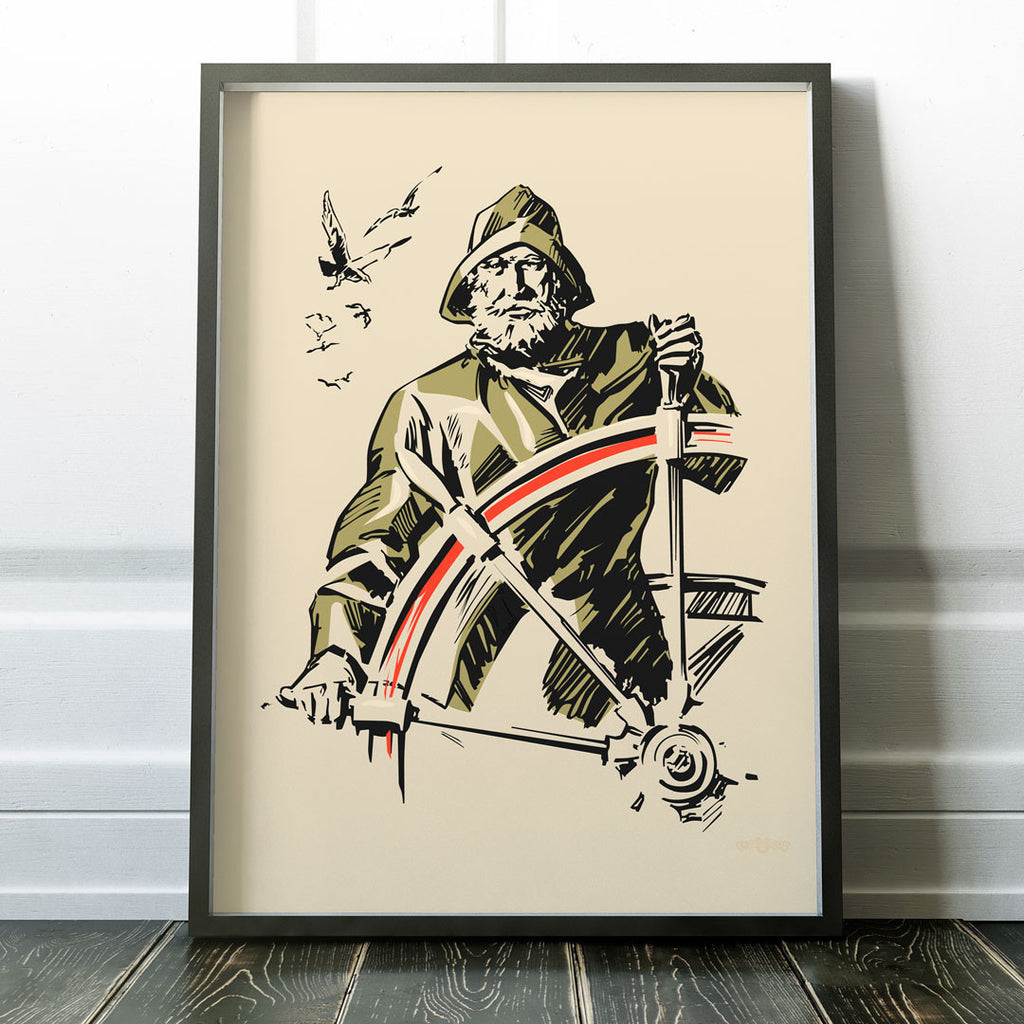 Old Sea Captain nautical 11 x 14 Print