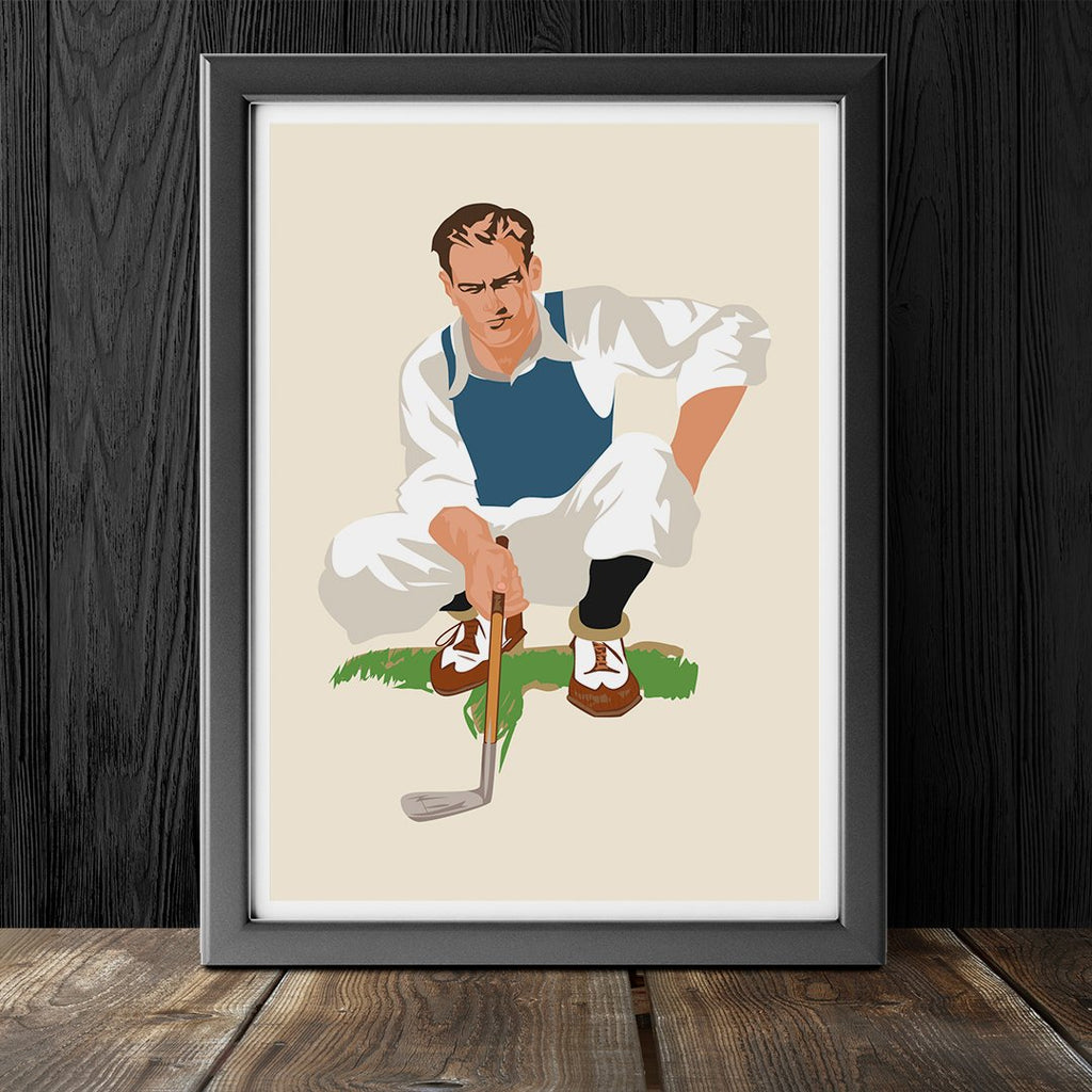 Lining Up A Putt 11 x 14 Print