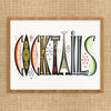Cocktails Retro 11 x 14 Print