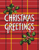 Christmas Greetings on Plaid Magnet