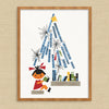 Children's Books Under The Christmas Tree Print