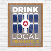 Drink Local Glasses Indianapolis Print