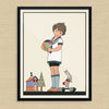 Sweet Little Girl & Her Toys Print