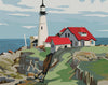 Paint By Number Portland Head Lighthouse Magnet