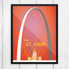 St. Louis Gateway Arch Vintage Travel Poster Print