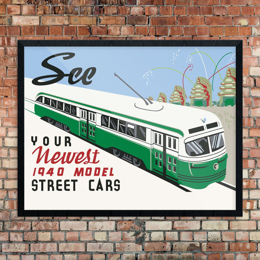 See Your Newest 1940 Street Car Models Print