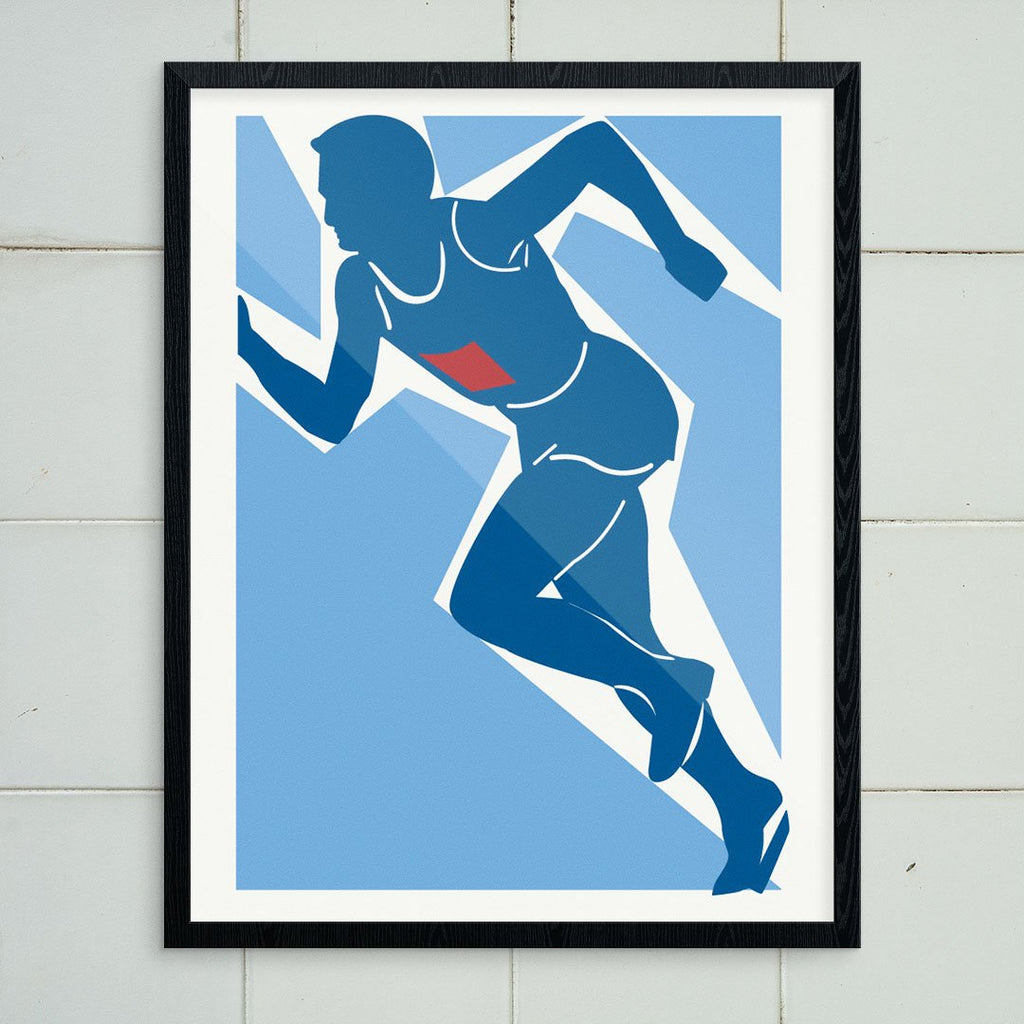 Runner Off The Starting Block Print