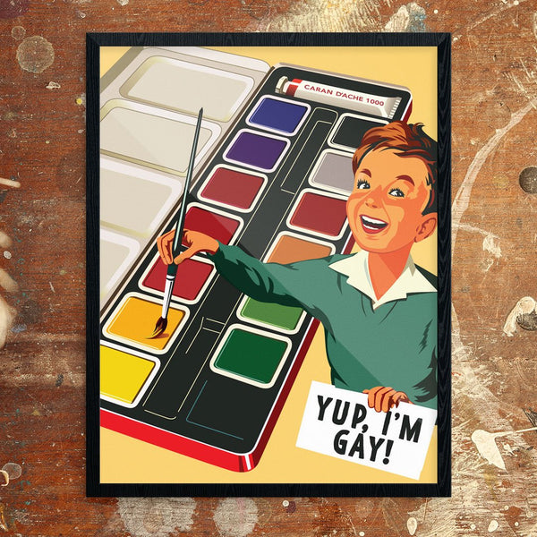 Yup, I'm Gay! Artistic Boy Print