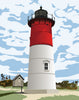 Nauset Light Cape Cod Magnet & Greeting Card