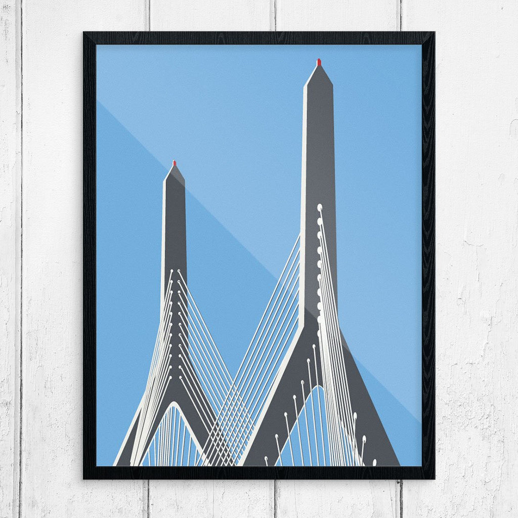Leonard P. Zakim Bunker Hill Memorial Bridge Print