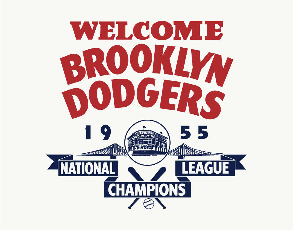 Welcome Brooklyn Dodgers Ebbets Field 1955 National League Champs
