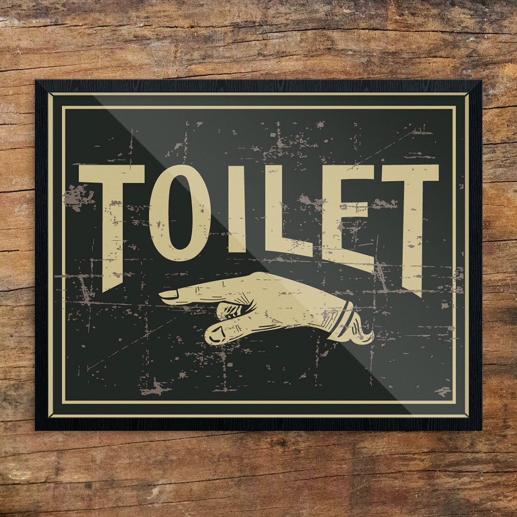 Super rare❗️2vintage l toilet signs Toilet This Way Vintage Sign – Fridgedoor