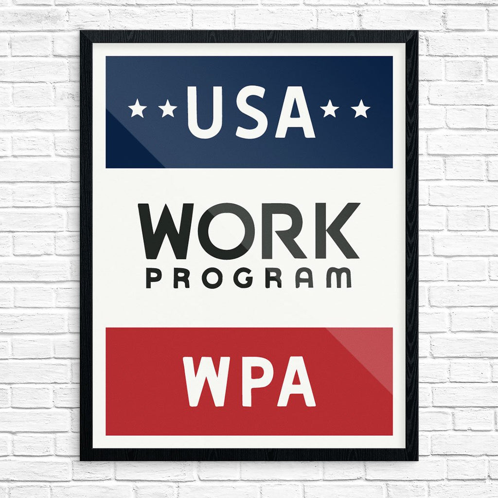 USA Work Program WPA Poster Print