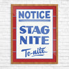 Notice Stag Night To-Night Print